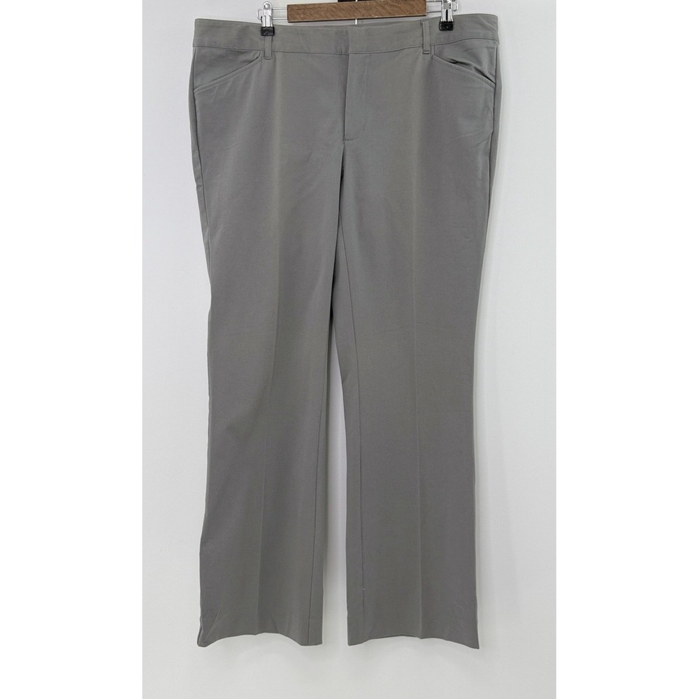 Eddie Bauer Pants Womens 18 Gray Shaw Fit Stretch Cotton‎ Career Casual Office